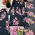 Black faux georgette printed salwar kameez