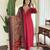 Embroidered rani pink viscose readymade salwar kameez