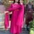 Embroidered hot pink chanderi silk salwar suit