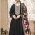 Vichitra silk black embroidered anarkali salwar kameez