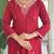 Embroidered rani pink viscose readymade salwar kameez