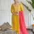 Viscose embroidered trendy salwar kameez in mustard