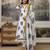 Cotton printed with embroidered white salwar kameez