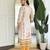 Off white and orange embroidered viscose designer salwar kameez