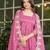 Pink embroidered chanderi silk anarkali salwar kameez