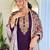 Rayon dark purple embroidered trendy salwar kameez