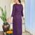Rayon dark purple embroidered trendy salwar kameez