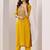 Embroidered rayon salwar suit in mustard