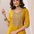 Embroidered rayon salwar suit in mustard