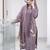 Designer wear georgette embroidery work lavender purple color kurti pant with dupatta
