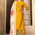 Embroidered mustard rayon salwar suit for party