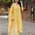 Embroidered yellow rayon casual salwar kameez