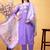Rayon embroidered salwar kameez in lavender