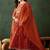 Embroidered rust sangeet georgette trendy salwar kameez