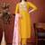 Rayon embroidered salwar kameez in mustard