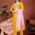 Rayon embroidered salwar kameez in mustard