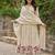 Chanderi silk embroidered cream salwar kameez