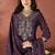 Embroidered vichitra silk wine salwar kameez