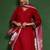 Red embroidered chanderi salwar suit