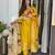 Jacquard work mustard viscose readymade salwar kameez