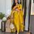 Jacquard work mustard viscose readymade salwar kameez