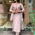 Light pink organza digital printed salwar suit