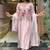 Light pink organza digital printed salwar suit