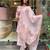 Light pink organza digital printed salwar suit