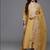 Embroidered mustard chanderi engagement salwar suit