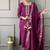 Purple color viscose chanderi ethnic suit for festival
