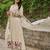 Chanderi silk embroidered cream salwar kameez