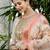 Cream embroidered rayon salwar kameez
