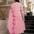 Rose pink chanderi party wear pant kameez suit