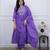 Lavender embroidered cotton salwar suit for casual