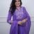 Lavender embroidered cotton salwar suit for casual