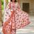 White & red cotton printed trendy salwar kameez