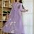 Lavender chanderi silk embroidered salwar kameez