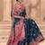 Maharanga Navy Blue Dola Silk Saree with Rich Gold Zari Border & Contrast Pink Designer Pallu | Festive & Wedding Wear