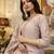 Light lavender embroidered viscose festival salwar suit