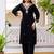 Embroidered viscose chanderi black salwar kameez