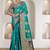 Maharanga Aqua Green Dola Silk Saree with Heavy Gold Zari Border & Designer Pallu | Wedding & Festive Wear