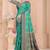 Maharanga Teal Green Dola Silk Saree with Zari & Thread Work and Rich Pallu