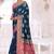 Maharanga Navy Blue Dola Silk Saree with Zari & Thread Woven Butta and Rich Pink Border