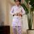 Lavender satin thead with sequins embroidered work wedding function festival party boys straight kurta pant koti