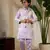 Lavender satin thead with sequins embroidered work wedding function festival party boys straight kurta pant koti
