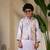 Lavender satin thead with sequins embroidered work wedding function festival party boys straight kurta pant koti