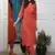 Floral embroidered  cotton v neck kurta trouser set