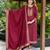 maroon rayon slub printed kurti set with dupatta new catalog launch