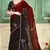 Maroon half n half fendy two tone satin silk saree for women