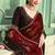 Maroon half n half fendy two tone satin silk saree for women